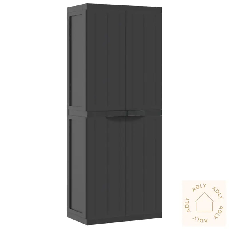 Oppbevaringsskap For Hage Svart 65X37X165 Cm Pp