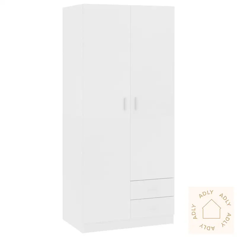 Garderobe Hvit 80X52X180 Cm Konstruert Tre