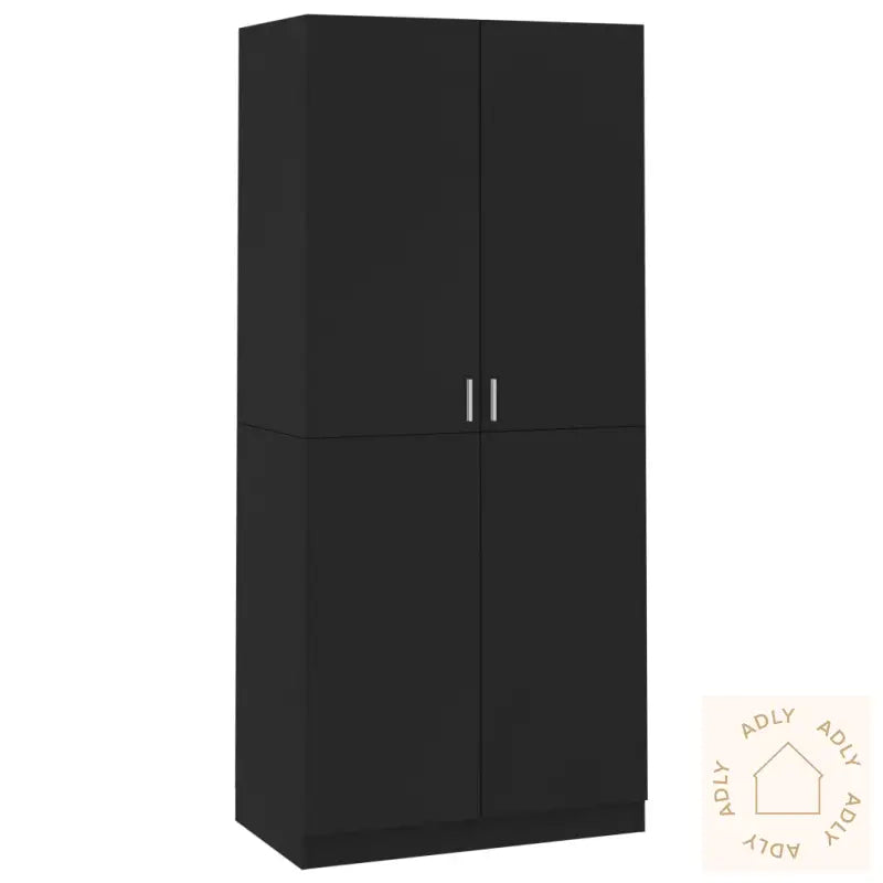 Garderobe Svart 90X52X200 Cm Konstruert Tre