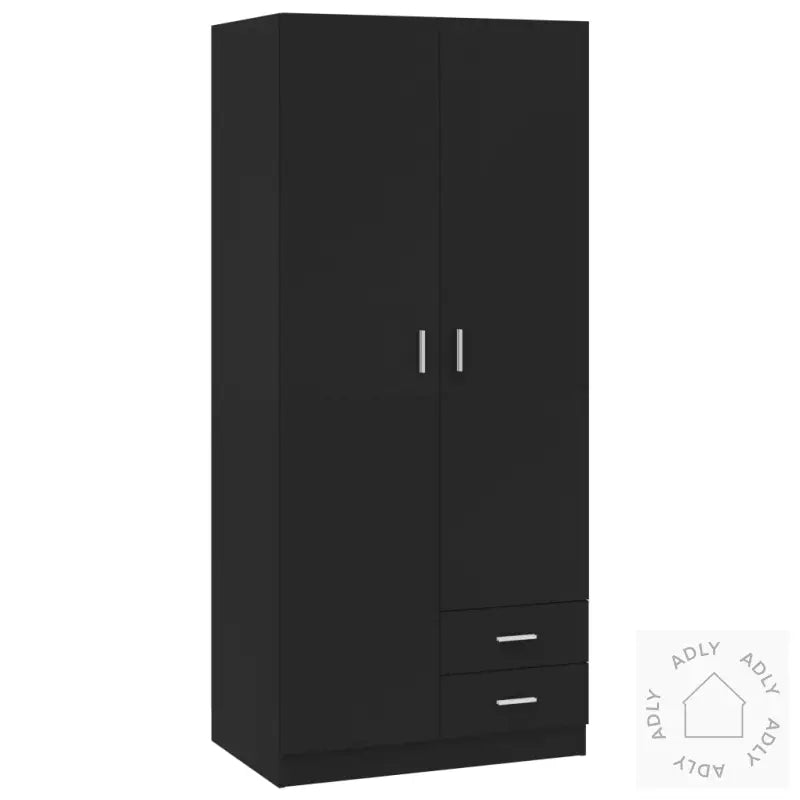 Garderobe Svart 80X52X180 Cm Konstruert Tre