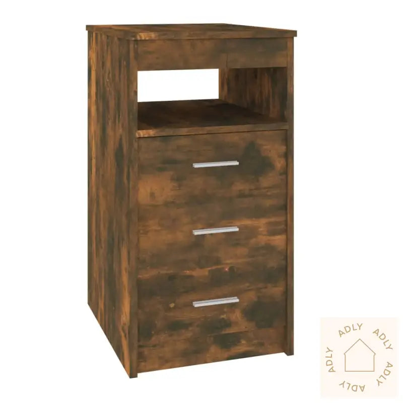 Kommode Røkt Eik 40X50X76 Cm Konstruert Tre