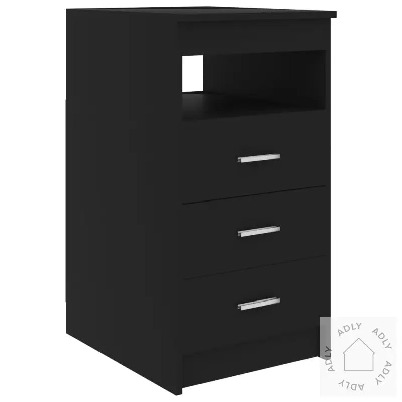 Kommode Svart 40X50X76 Cm Konstruert Tre