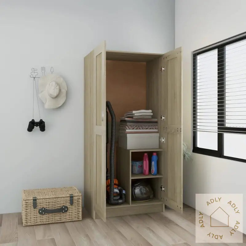 Garderobe Sonoma Eik 82,5X51,5X180 Cm Konstruert Tre