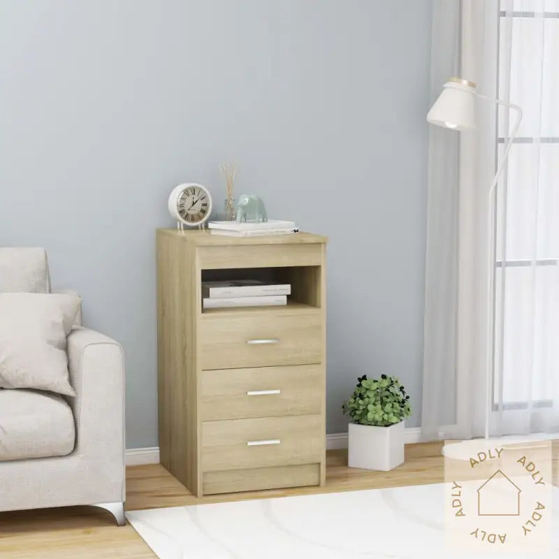 Kommode Sonoma Eik 40X50X76 Cm Konstruert Tre