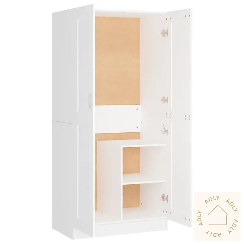 Garderobe Hvit 82,5X51,5X180 Cm Konstruert Tre