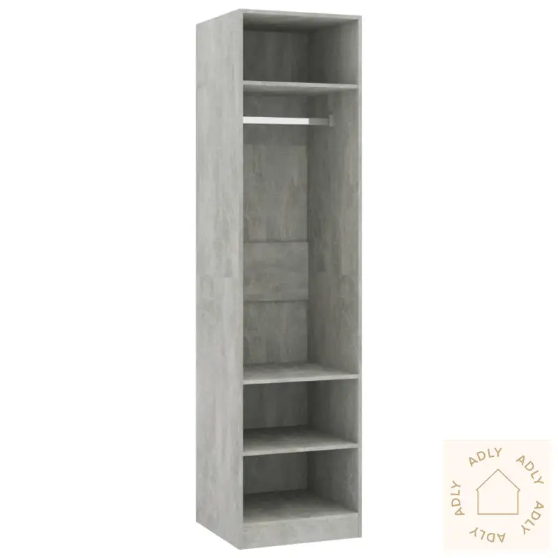 Garderobe Betonggrå 50X50X200 Cm Konstruert Tre