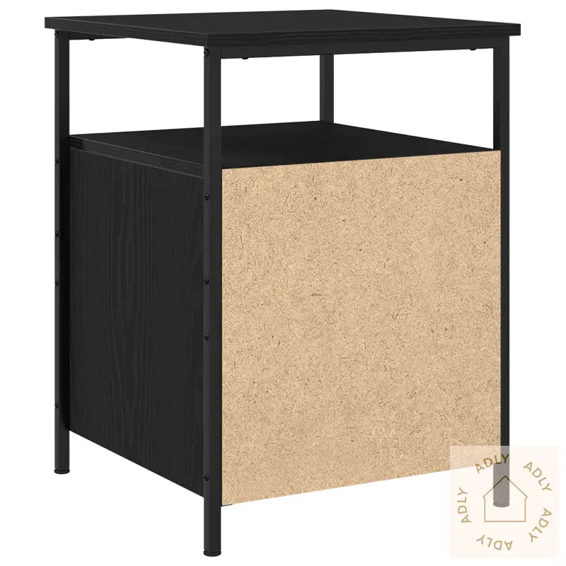 Nattbord 2 Stk Svart Eik 44X45X60 Cm Konstruert Tre