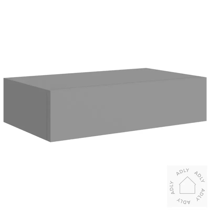 Veggmontert Skuffehylle Grå 40X23,5X10 Cm Mdf