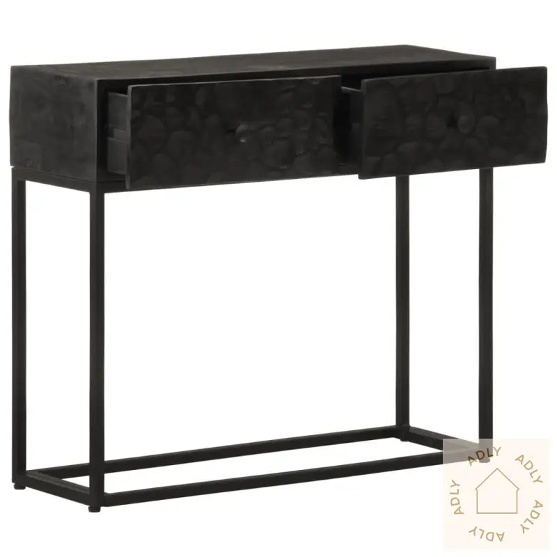 Konsollbord Svart 90X30X76 Cm Heltre Mango Og Jern