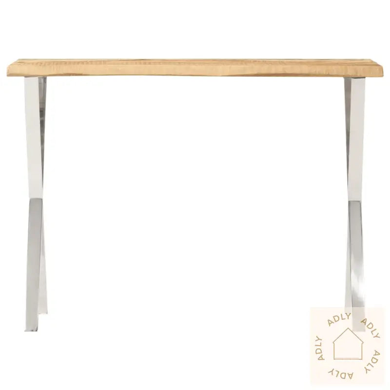 Konsollbord Med Naturlig Kant 105X33X76 Cm Heltre Mango