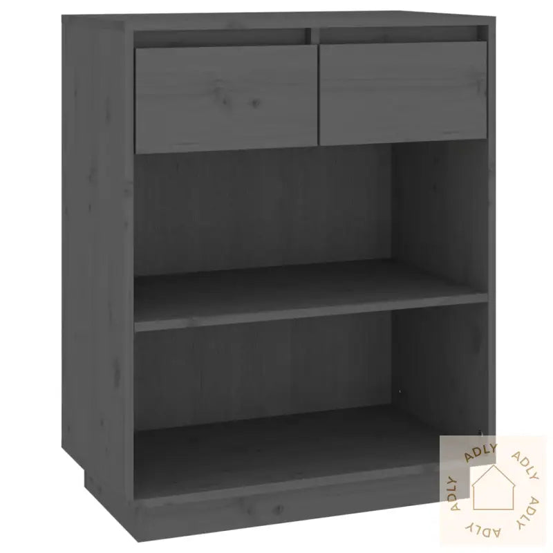 Konsollskap Grå 60X34X75 Cm Heltre Furu