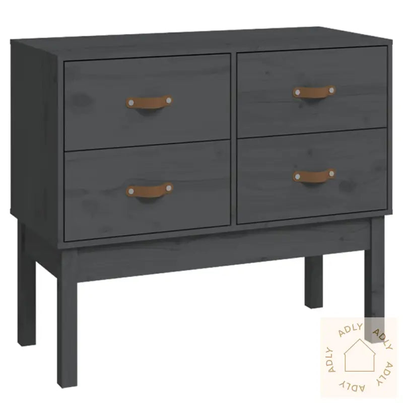 Konsollskap Grå 90X40X78 Cm Heltre Furu