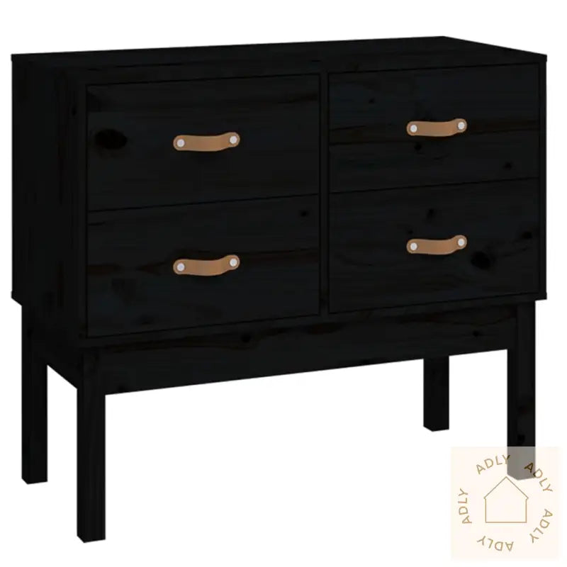 Konsollskap Svart 90X40X78 Cm Heltre Furu