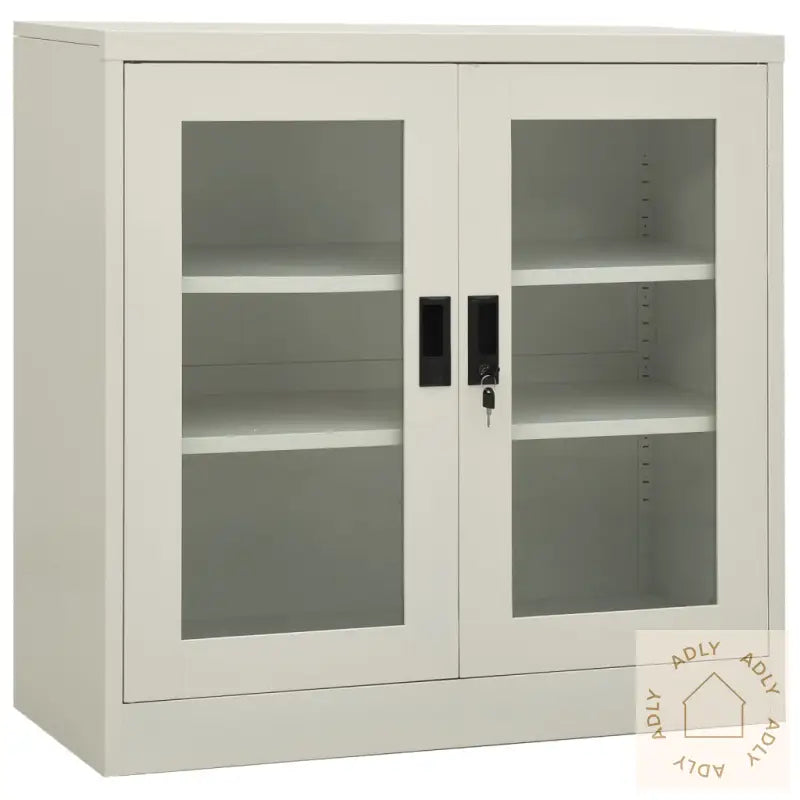 Kontorskap 90X40X90 Cm Stål Lysegrå