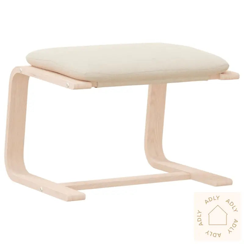 Fotskammel Kremhvit 51X41X40 Cm Stoff