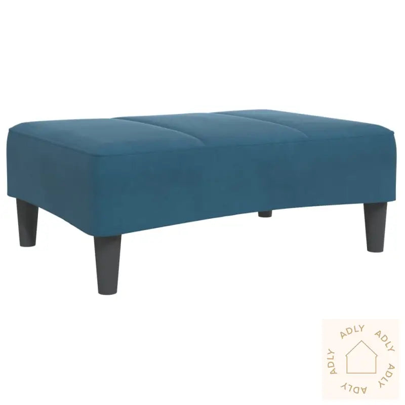 Fotskammel Blå 77X55X31 Cm Fløyel