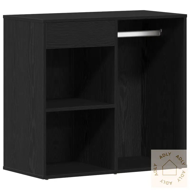 Svart Eike Kosmetisk Kabinett 80X40X75 Cm Laget Av Konstruert Tre