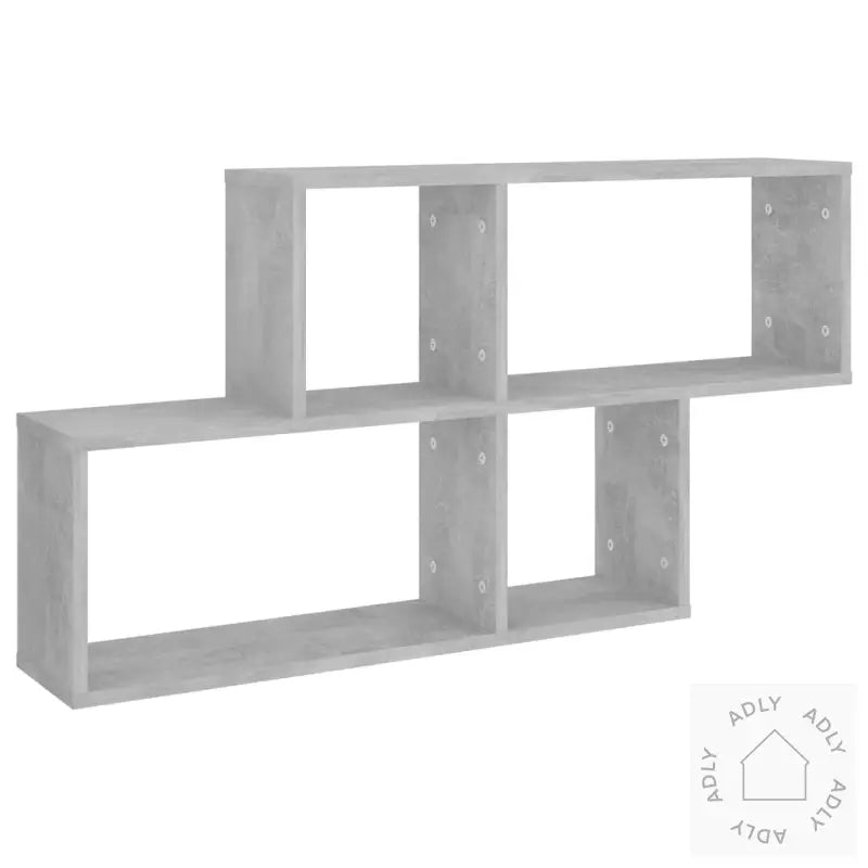 Vegghylle Betonggrå 100X18X53 Cm Konstruert Tre