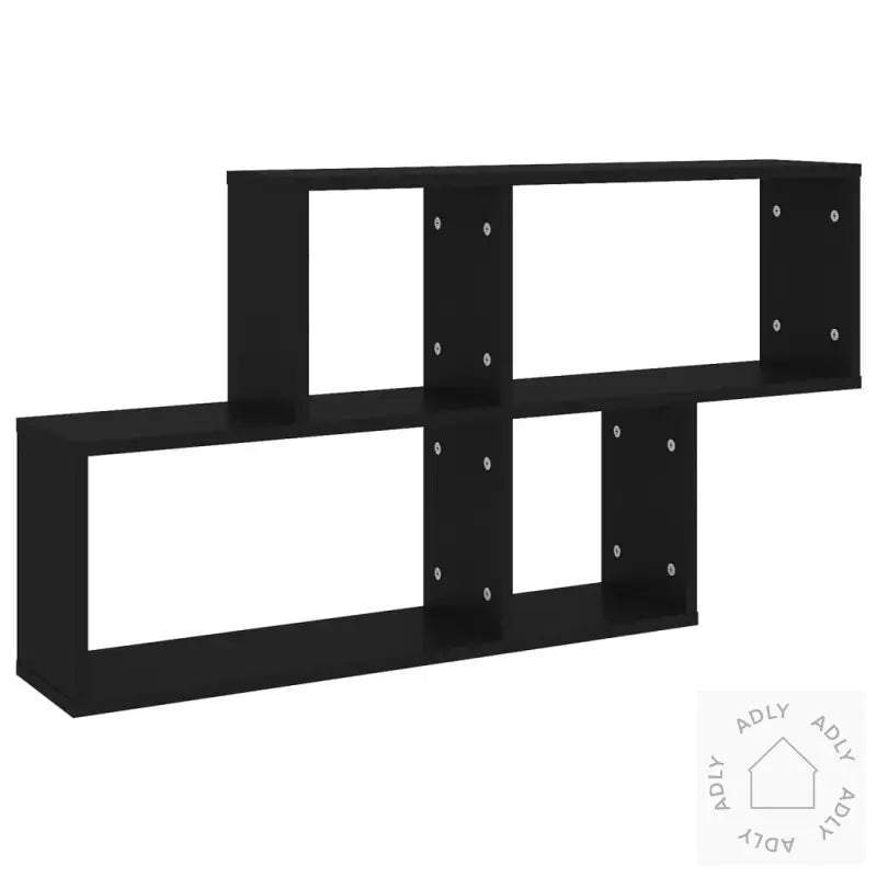 Vegghylle Svart 100X18X53 Cm Konstruert Tre