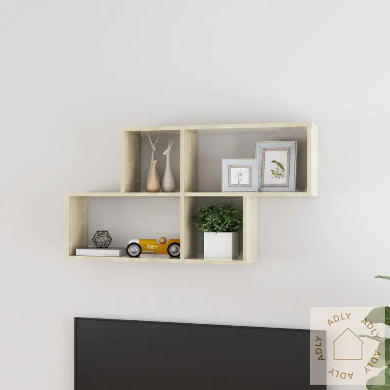 Vegghylle Sonoma Eik 100X18X53 Cm Konstruert Tre