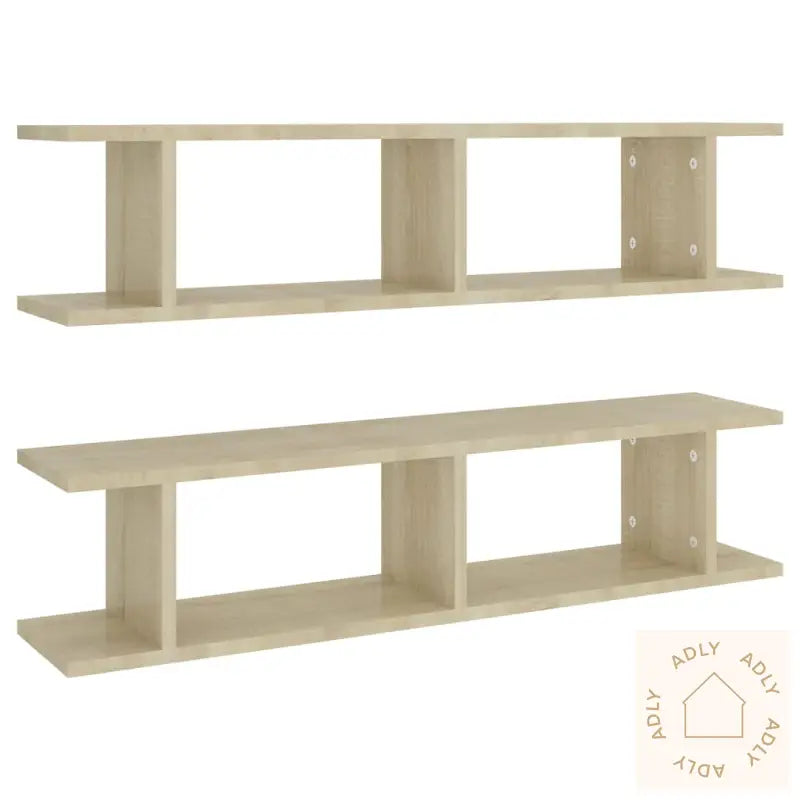 Vegghyller 2 Stk Sonoma Eik 90X18X20 Cm Konstruert Tre