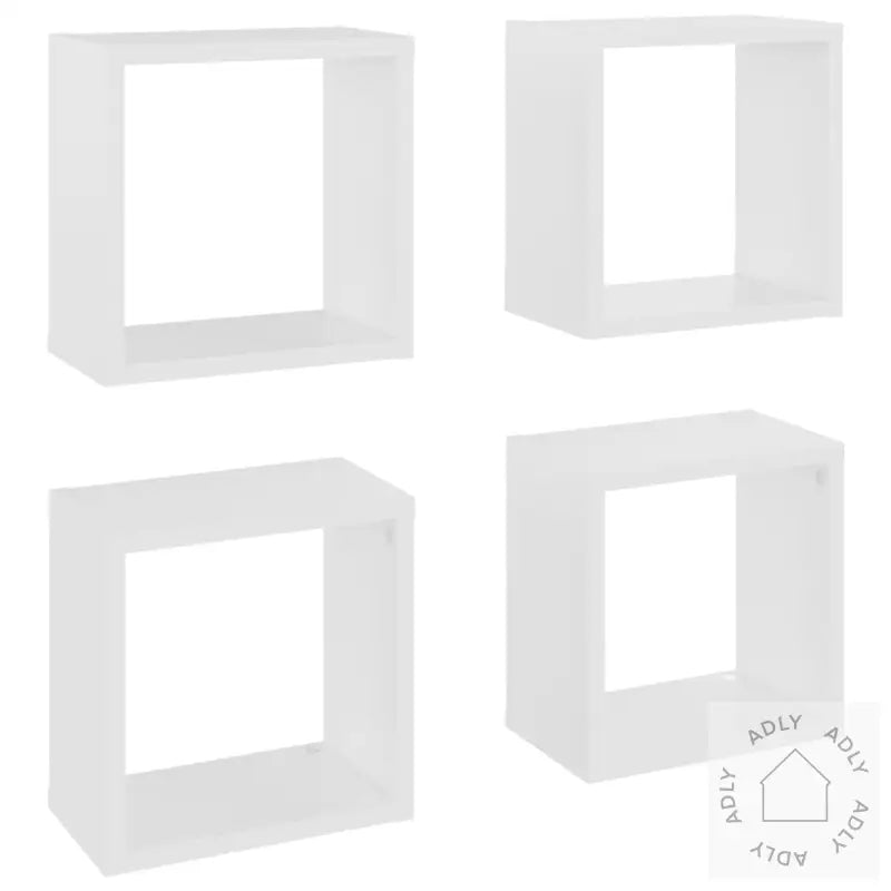 Vegghyller Kubeformet 4 Stk Hvit 26X15X26 Cm