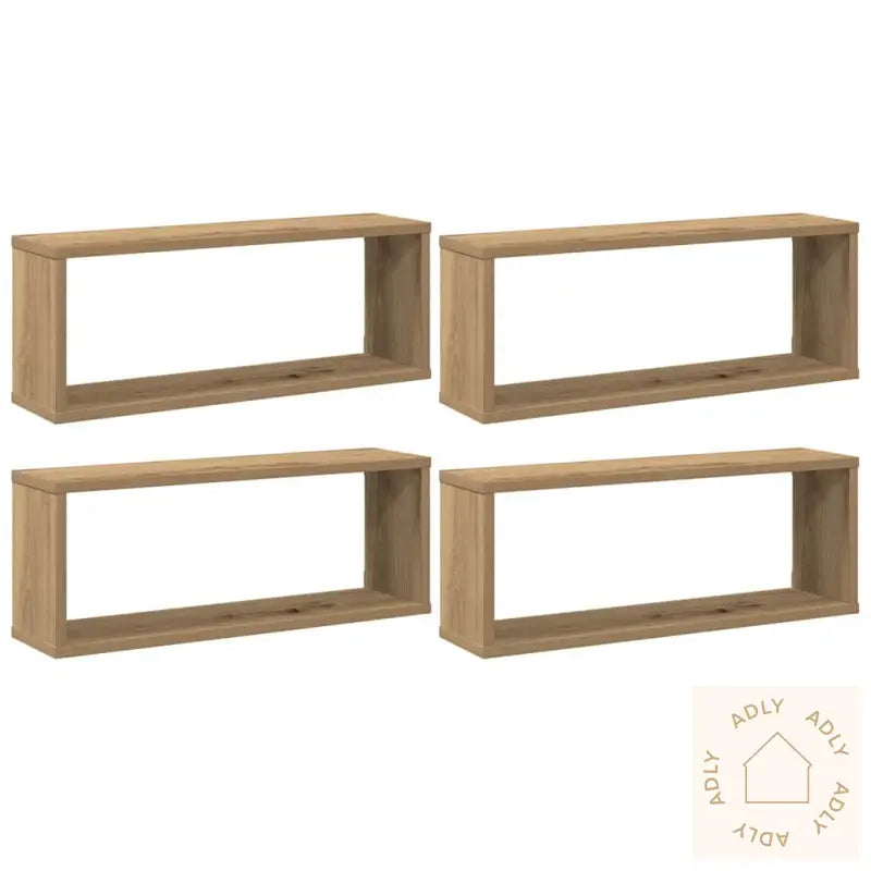 Vegghyller Kube 4 Stk Artisan Eik 60X15X23 Cm Konstruert Tre