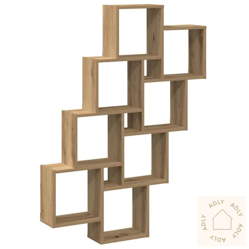 Vegghylle Kubeformet Artisan Eik 90X15X119,5 Cm Konstruert Tre