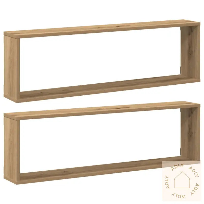 Vegghyller Kube 2 Stk Artisan Eik 100X15X30 Cm Konstruert Tre