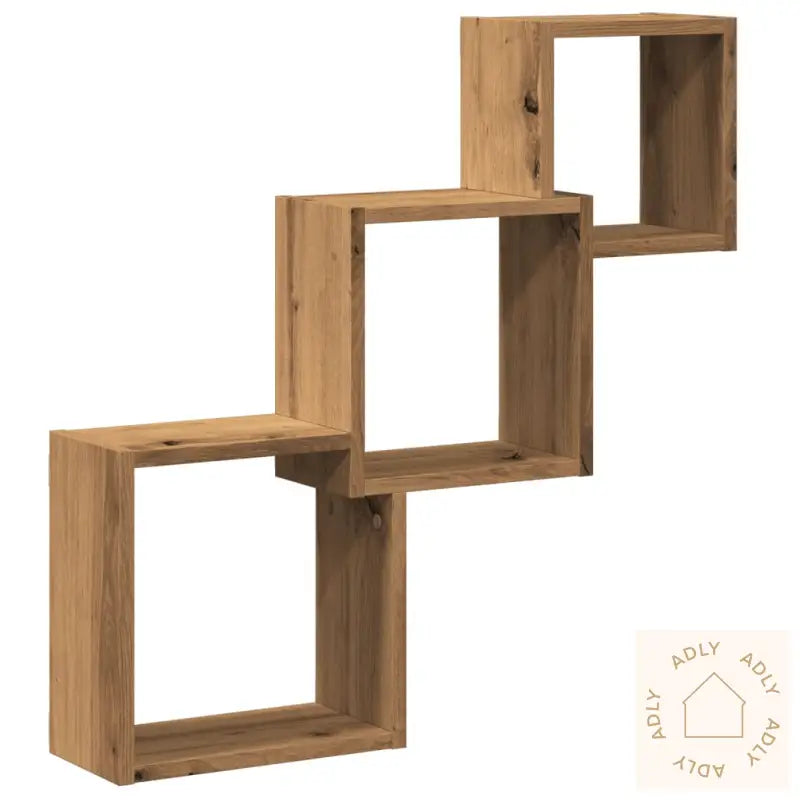 Vegghyller Kubeformet Artisan Eik 68X15X68 Cm Konstruert Tre