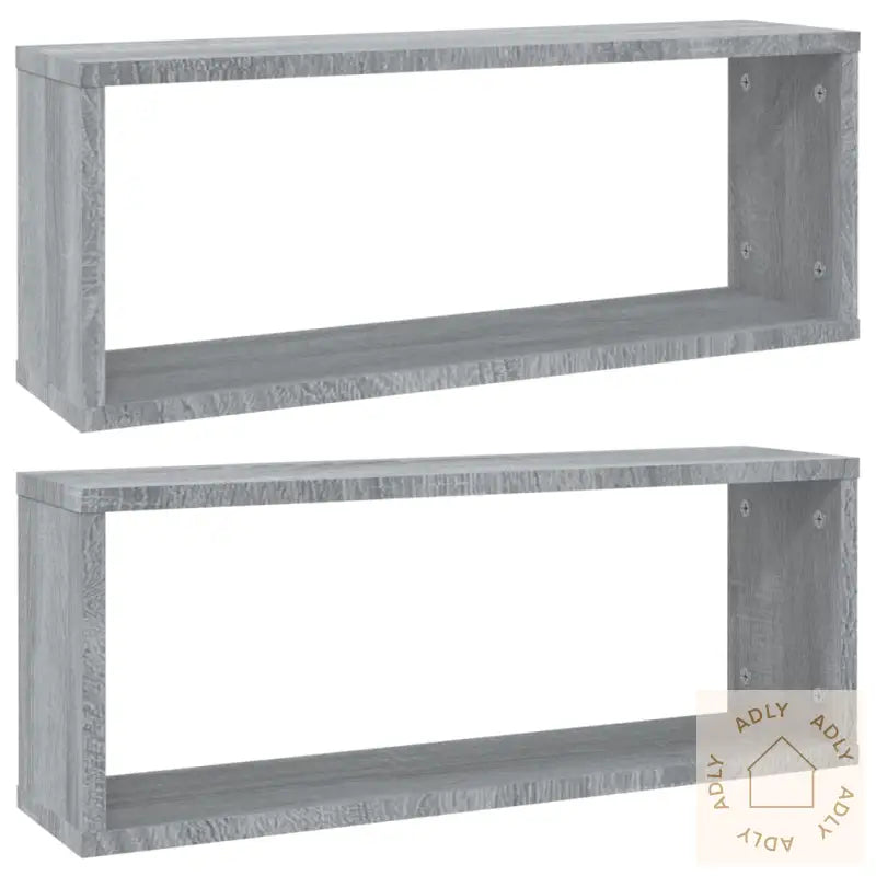 Vegghyller Kube 2 Stk Grå Sonoma 60X15X23 Cm Konstruert Tre