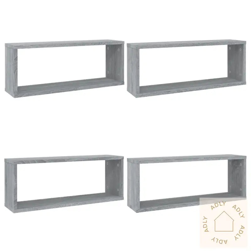 Vegghyller Kube 4 Stk Grå Sonoma 60X15X23 Cm Konstruert Tre