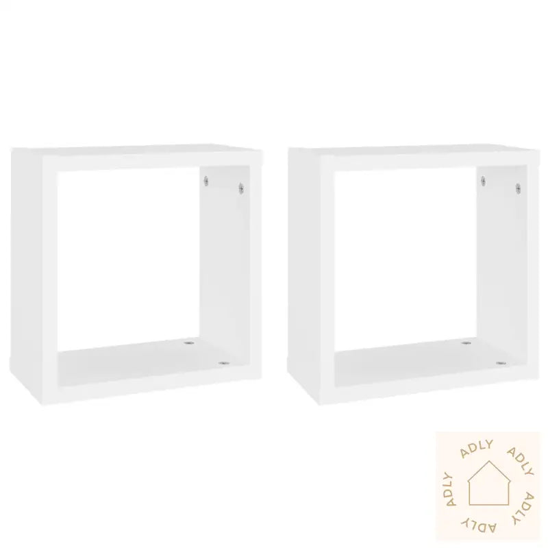 Vegghyller Kubeformet 2 Stk Hvit 30X15X30 Cm