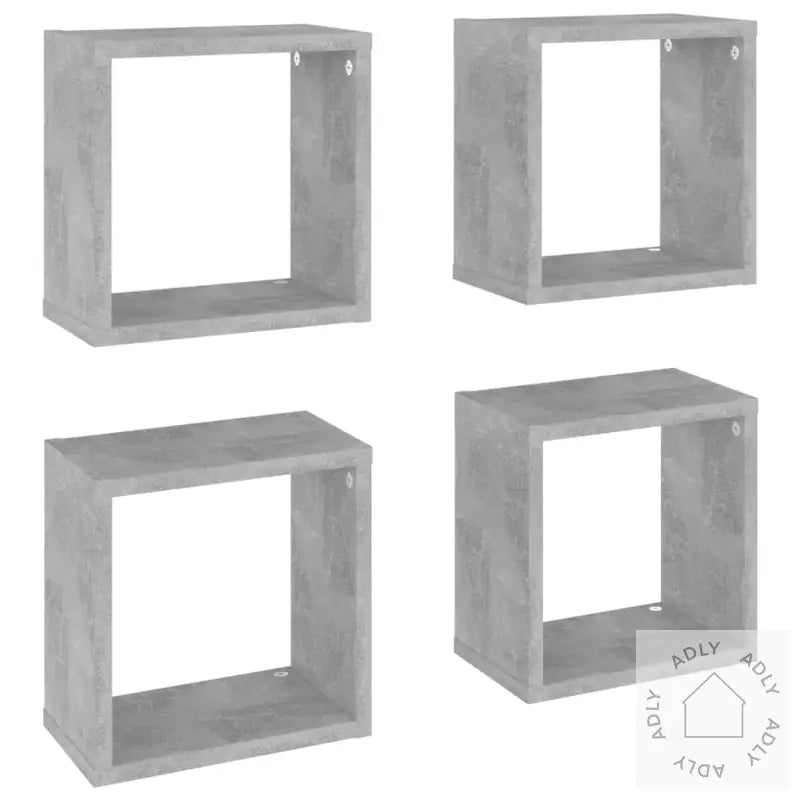 Vegghyller Kubeformet 4 Stk Betonggrå 26X15X26 Cm