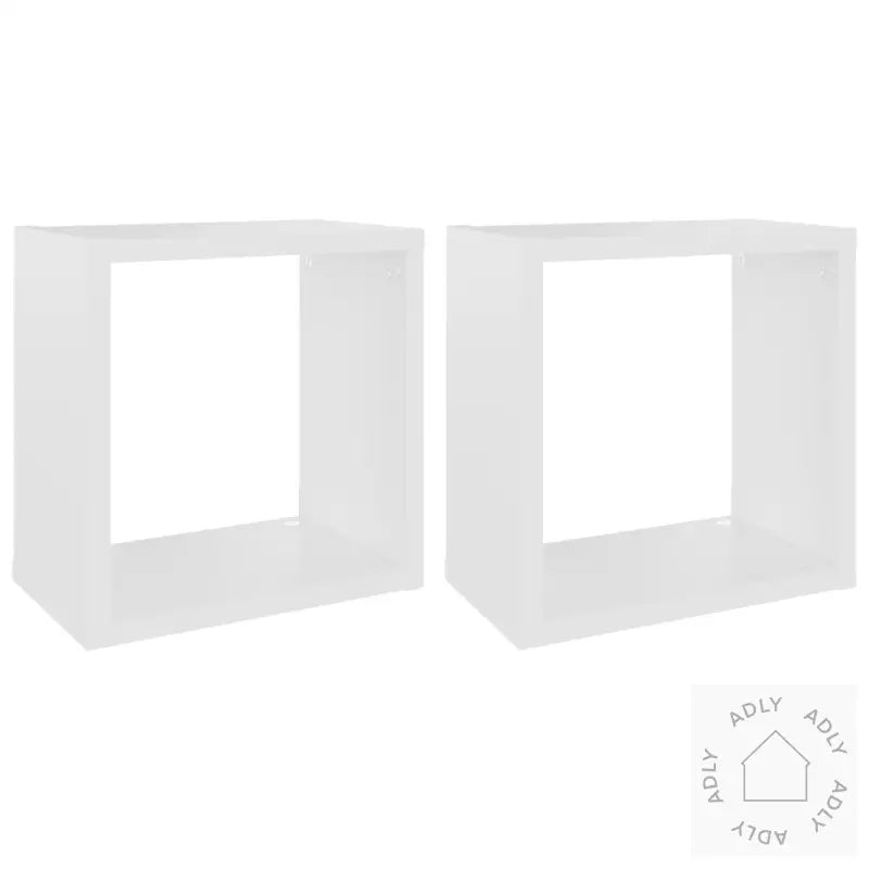 Vegghyller Kubeformet 2 Stk Hvit 26X15X26 Cm