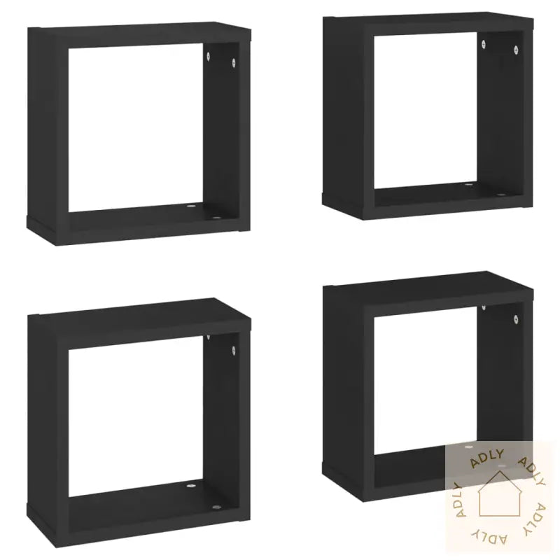 Vegghyller Kubeformet 4 Stk Svart 30X15X30 Cm