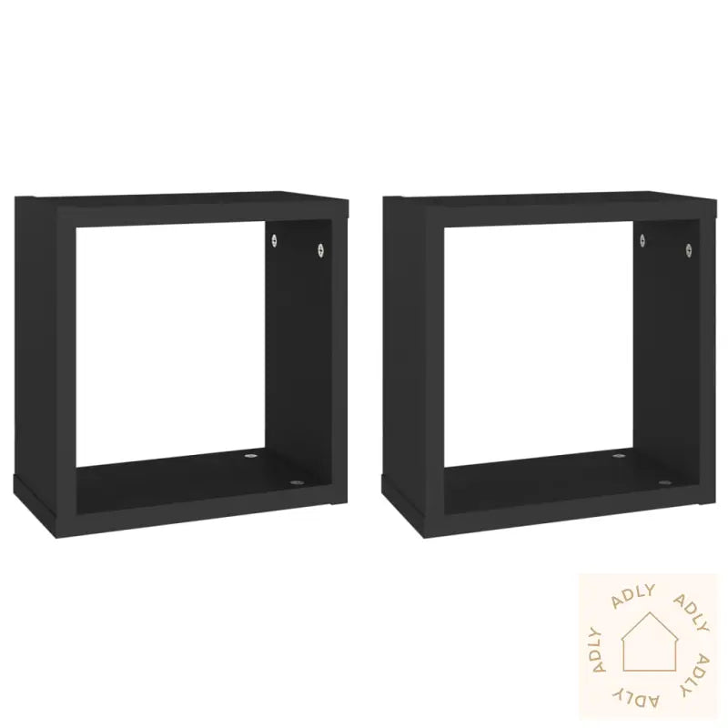 Vegghyller Kubeformet 2 Stk Svart 30X15X30 Cm