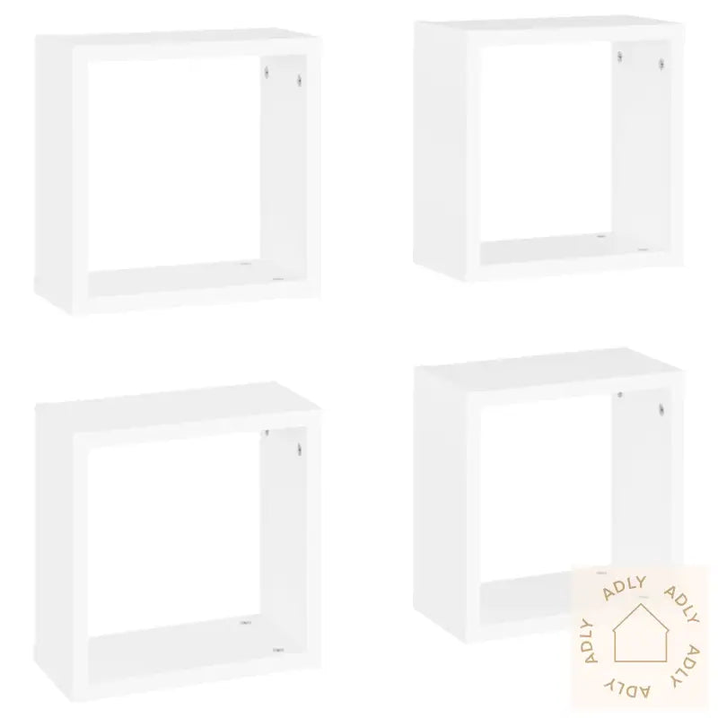 Vegghyller Kubeformet 4 Stk Hvit 30X15X30 Cm