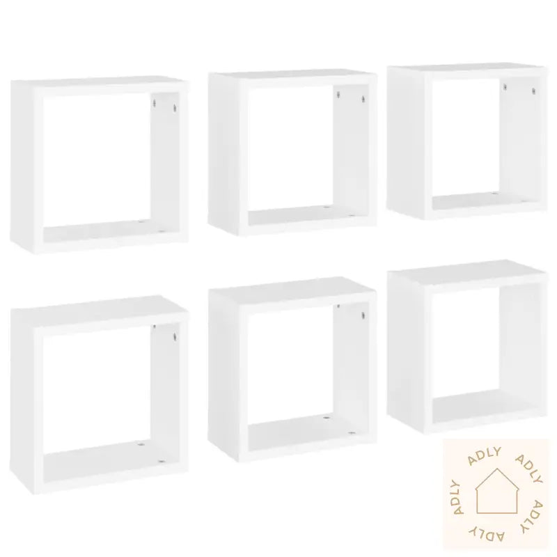 Vegghyller Kubeformet 6 Stk Hvit 30X15X30 Cm