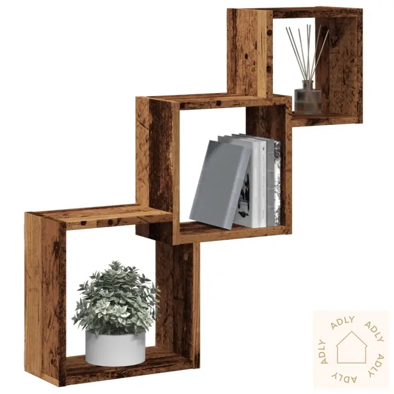 Vegghyller Kubeformet Gammelt Tre 68X15X68 Cm Konstruert Tre