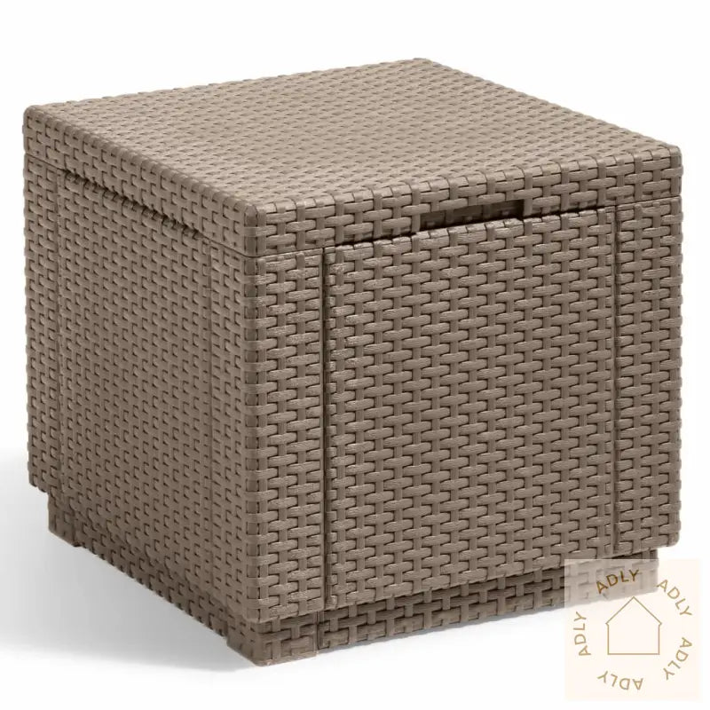 Keter Kubeformet Oppbevaringspuff Cappuccino 228749