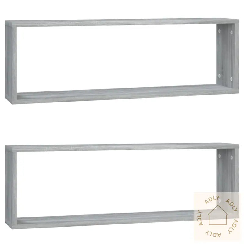 Vegghyller Kube 2 Stk Grå Sonoma 80X15X26,5 Cm Konstruert Tre