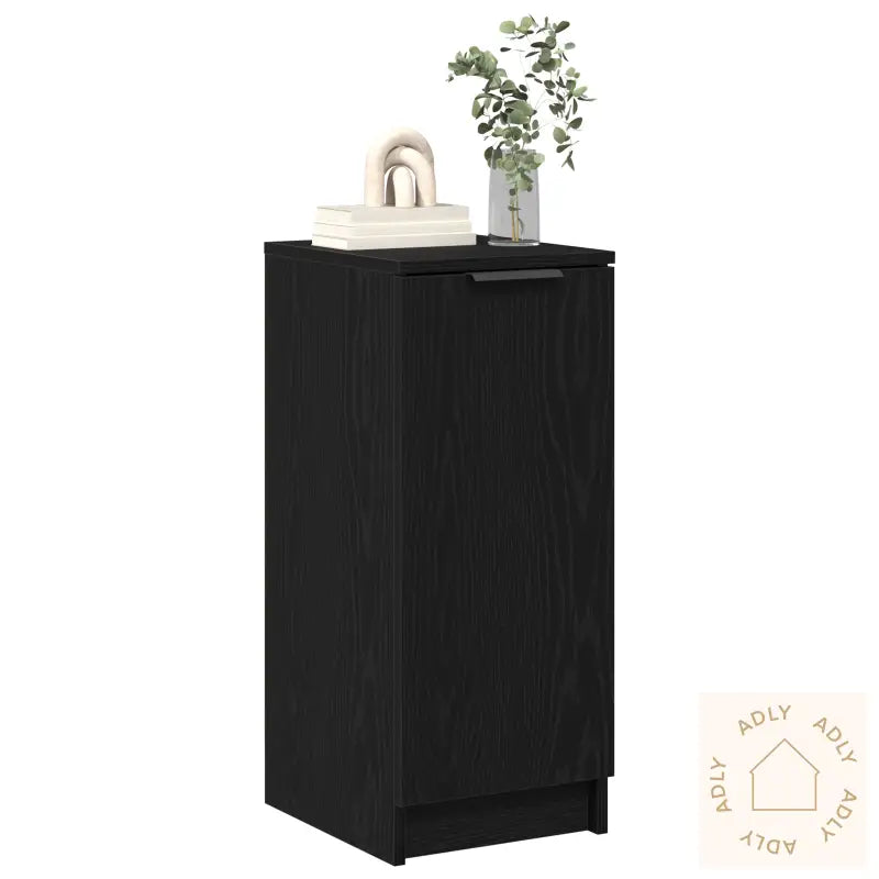 Skoskap I Svart Eik 30X35X70 Cm Av Konstruert Tre