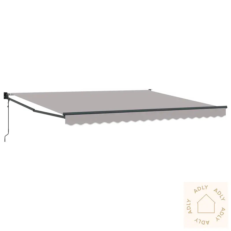 Automatisk Uttrekkbar Markise Lys Grå 400X300 Cm