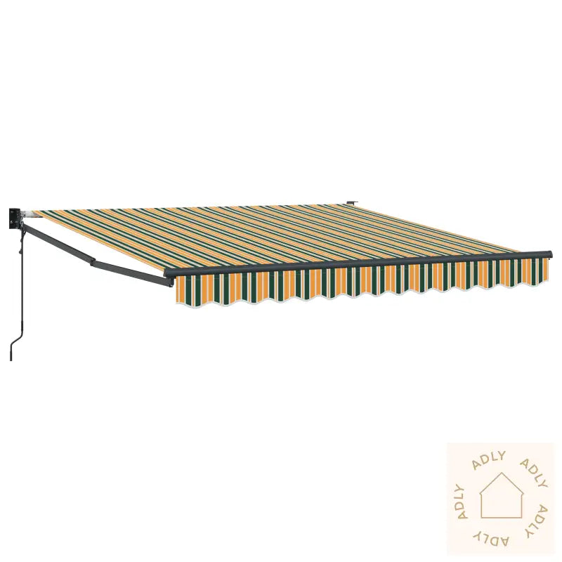 Automatisk Uttrekkbar Markise Grønn Og Gul 300X250 Cm