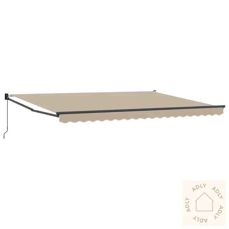 Manuell Uttrekkbar Markise Beige 450X300 Cm