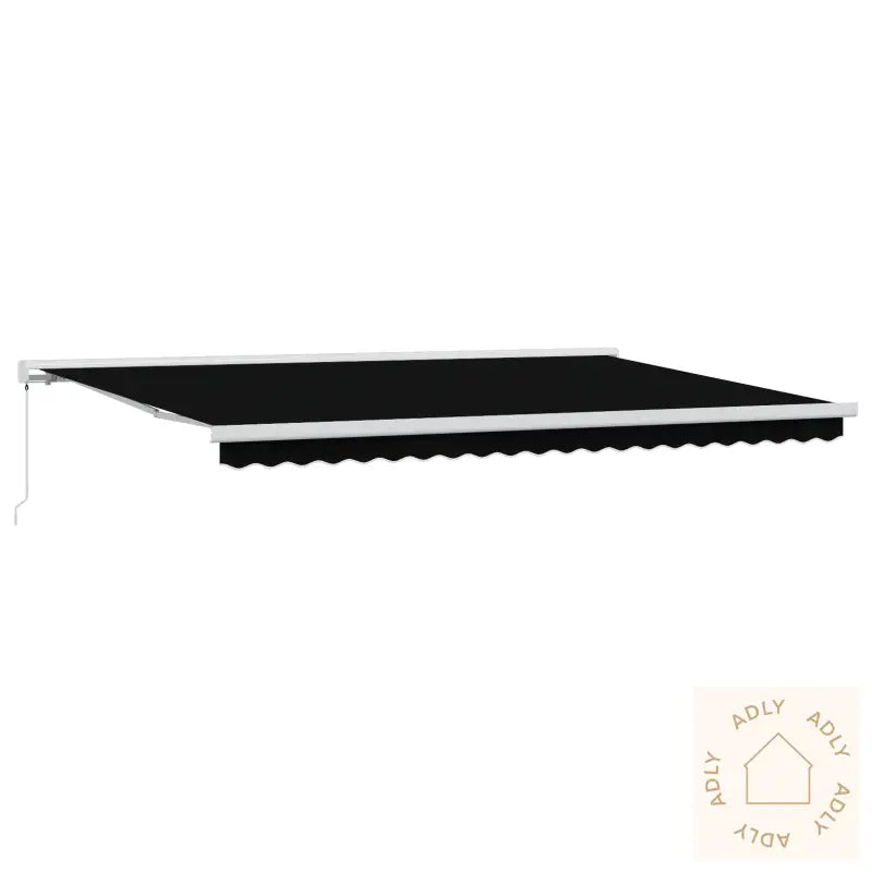 Manuell Uttrekkbar Markise Svart 500X300 Cm