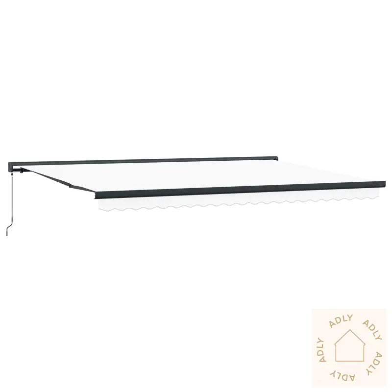 Manuell Uttrekkbar Markise Hvit 500X300 Cm