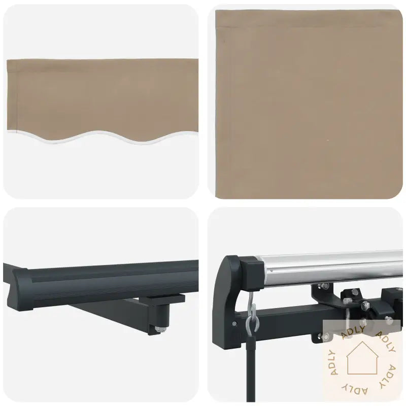 Manuell Uttrekkbar Markise Beige 400X300 Cm