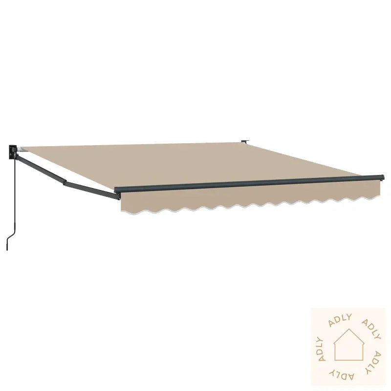 Manuell Uttrekkbar Markise Beige 300X250 Cm